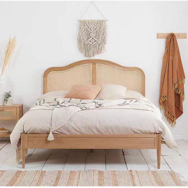 Tempat Tidur Anyaman Kayu Solid